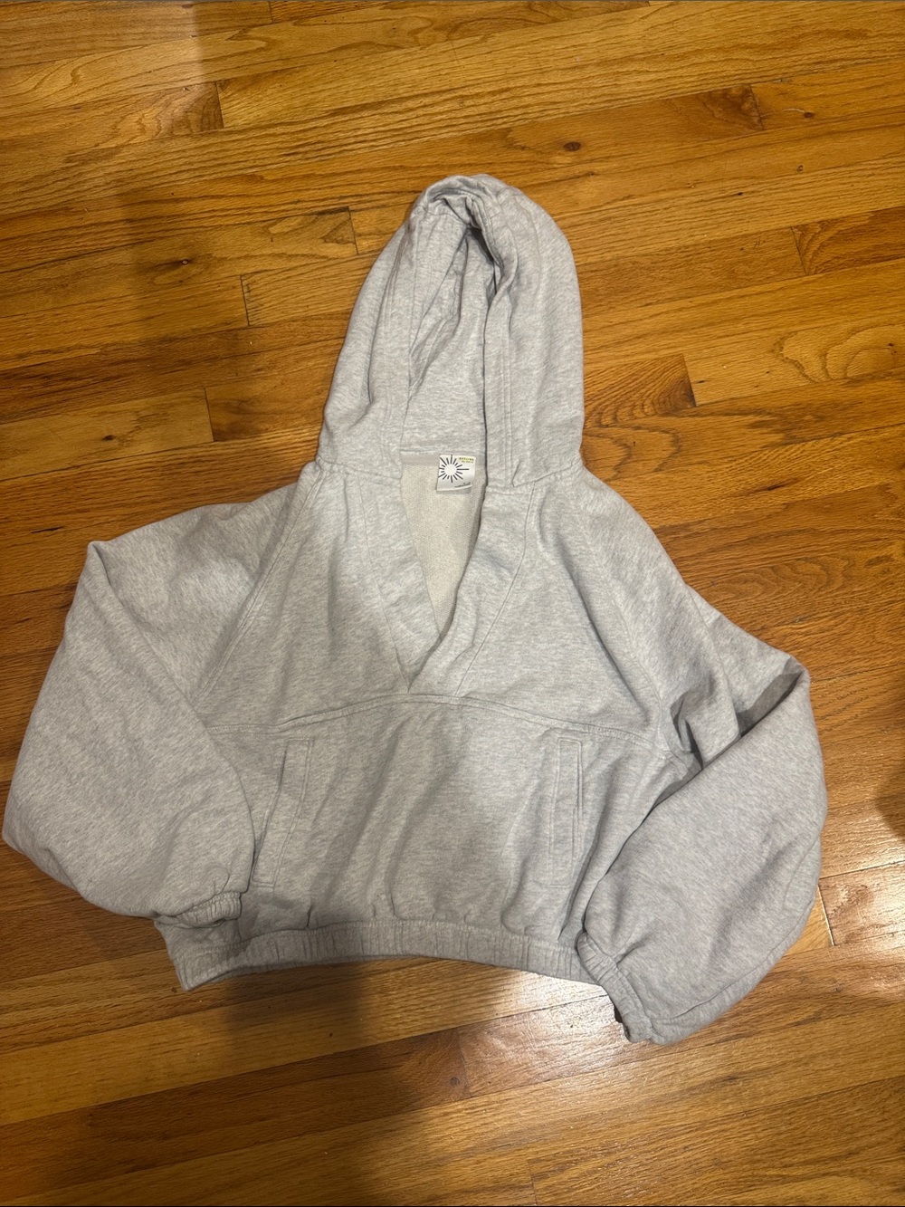 AERIE• offline grey hooded sweatshirt